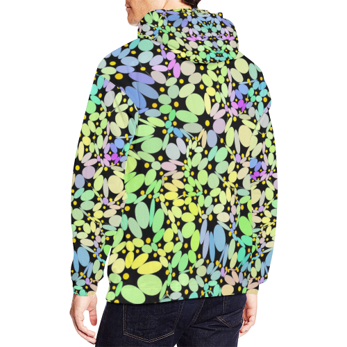 Power Flowers 318A by JamColors All Over Print Hoodie for Men/Large Size (USA Size) (Model H13)