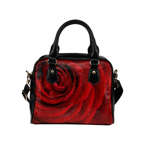 Red rosa Shoulder Handbag (Model 1634)