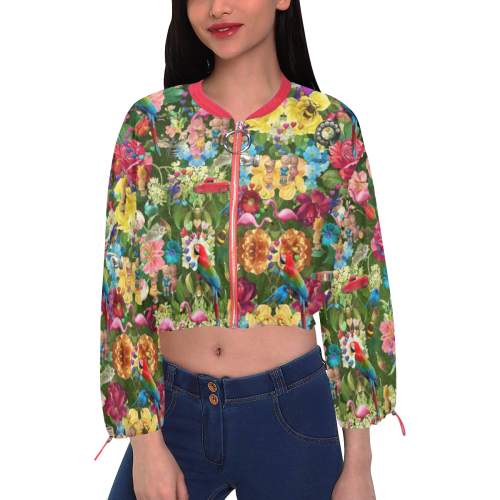 Is It Springtime Yet? Cropped Chiffon Jacket for Women (Model H30)
