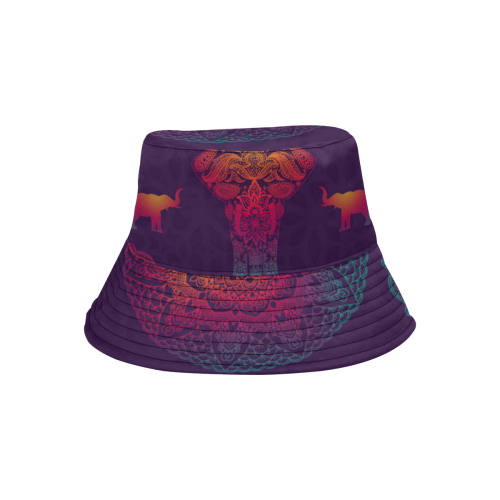 Colorful Elephant Mandala All Over Print Bucket Hat