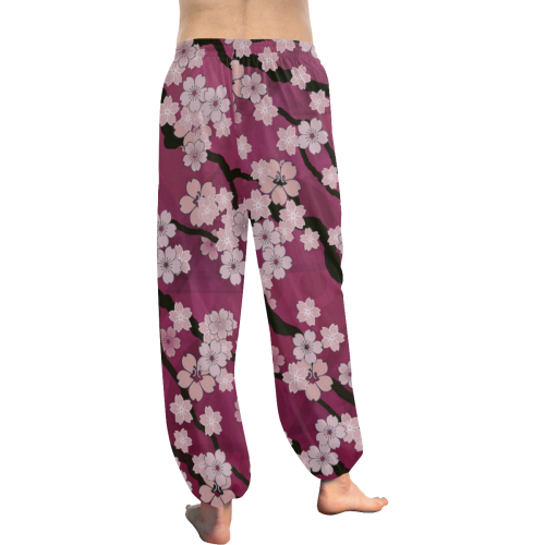 Sakura Breeze Peaceful Plum Women's All Over Print Harem Pants (Model L18)