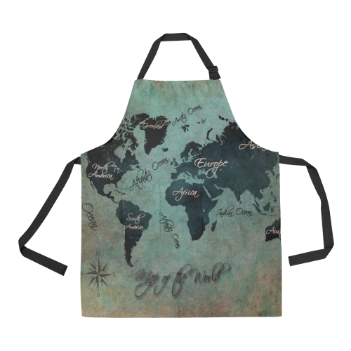 world map All Over Print Apron