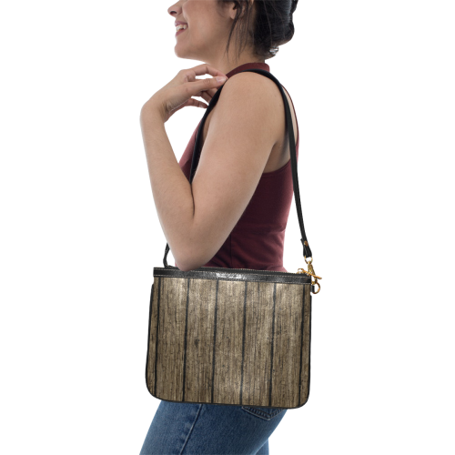 wooden planks Small Shoulder Bag (Model 1710)