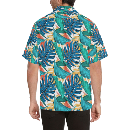 Tropical Jungle Leaves Hawaiian Shirt (Model T58)