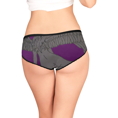 Graffiti Angel Panties (Dark Purple) Women's All Over Print Girl Briefs (Model L14)