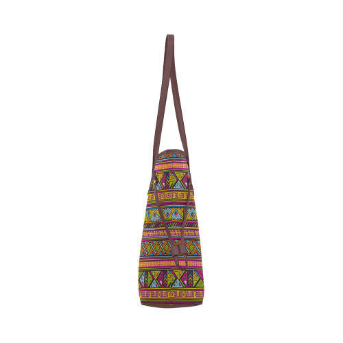 Traditional Africa Border Wallpaper Pattern 2 Clover Canvas Tote Bag (Model 1661)