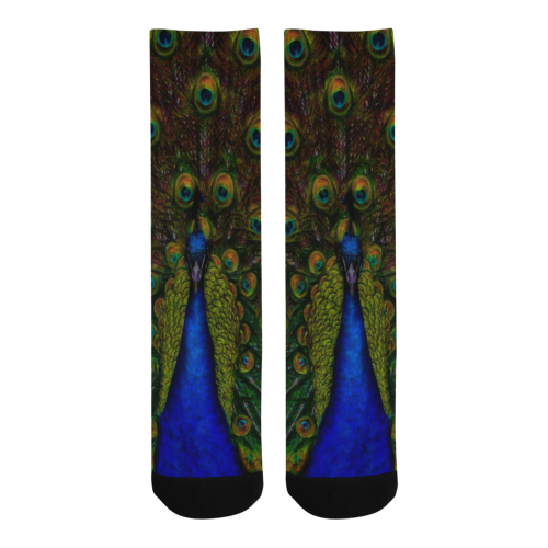 Awesome Peacock Men's Custom Socks