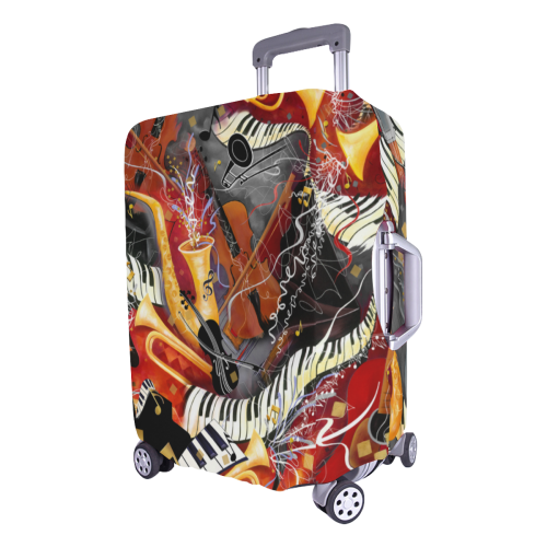 Luggage Cover Music Art Print Juleez Luggage Cover/Large 26"-28"
