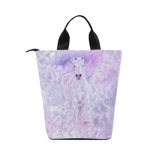 Girly Romantic Horse Of Clouds Nylon Lunch Tote Bag (Model 1670)