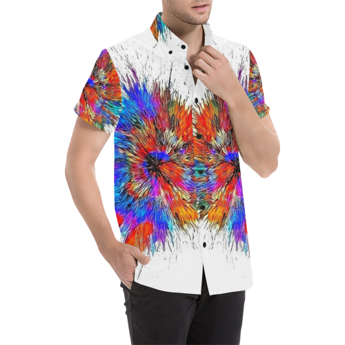 Popart Bang by Nico Bielow Men's All Over Print Short Sleeve Shirt (Model T53)