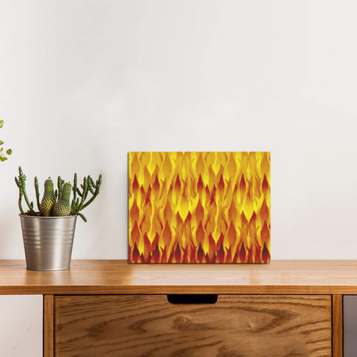Hot Fire and Flames Illustration Photo Panel for Tabletop Display 8"x6"