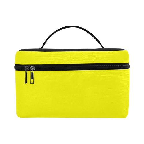 color yellow Cosmetic Bag/Large (Model 1658)
