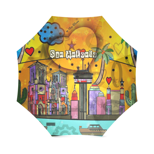 San Antonio Texas by Nico Bielow Foldable Umbrella (Model U01)