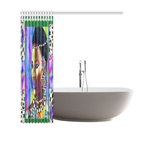 DIVERSE strong jaded Shower Curtain 69"x70"