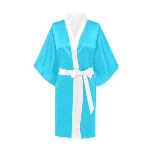 Diamond Chevron Turquoise Kimono Robe