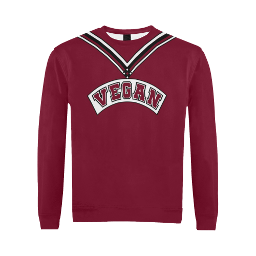 Vegan Cheerleader All Over Print Crewneck Sweatshirt for Men/Large (Model H18)