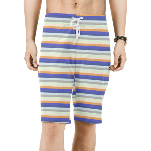 Fun Stripes 3 Men's All Over Print Board Shorts (Model L16)