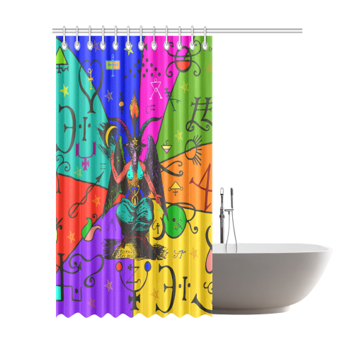 Awesome Baphomet Popart Shower Curtain 72"x84"