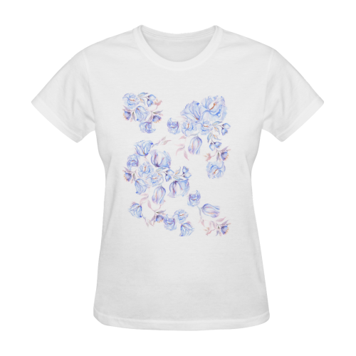 Chinese Peonies 3 Women's T-Shirt in USA Size (Two Sides Printing)