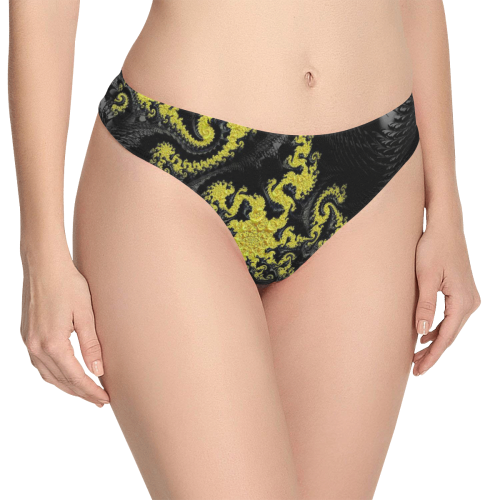 Amazing fractal 44C by JamColors Women's All Over Print Thongs (Model L30)