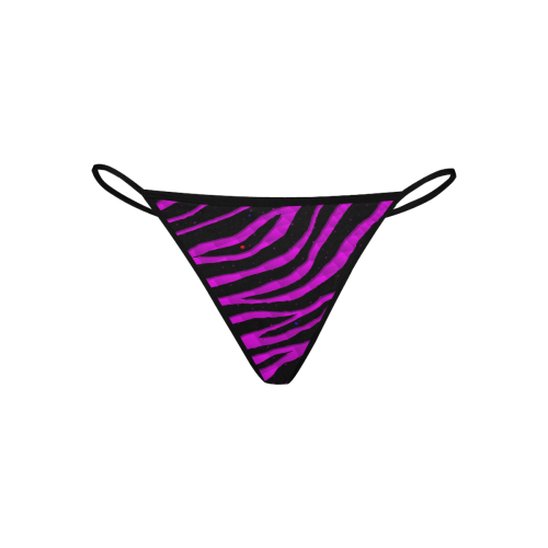 Ripped SpaceTime Stripes - Pink Women's All Over Print G-String Panties (Model L35)