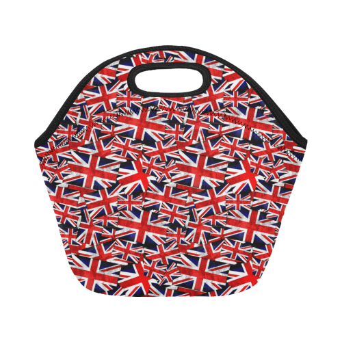 Union Jack British UK Flag Neoprene Lunch Bag/Small (Model 1669)