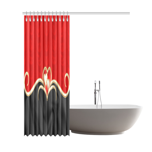 Elegant Red Black Love Shower Curtain 72"x84"