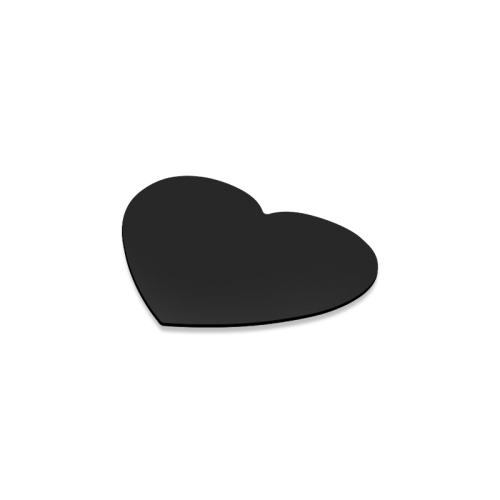 color black Heart Coaster