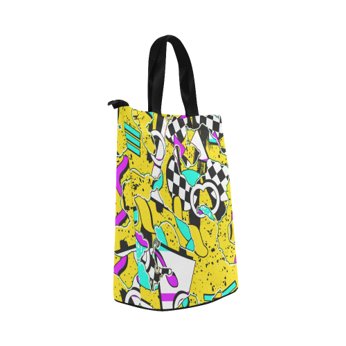 Shapes on a yellow background Nylon Lunch Tote Bag (Model 1670)