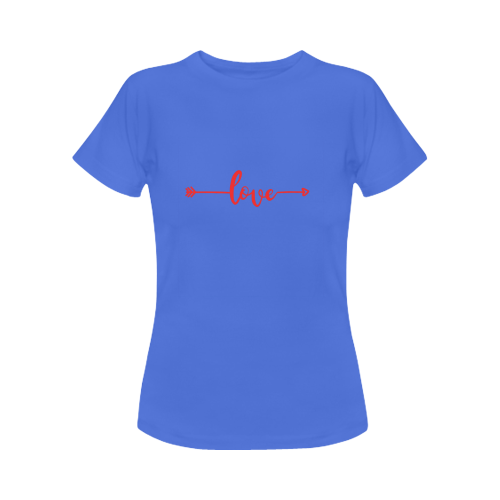 camiseta de mujer flecha del amor Women's T-Shirt in USA Size (Front Printing Only)