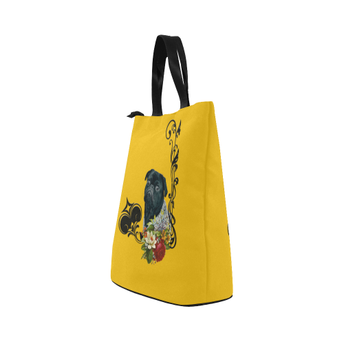 Romantic Old School Pug Nylon Lunch Tote Bag (Model 1670)
