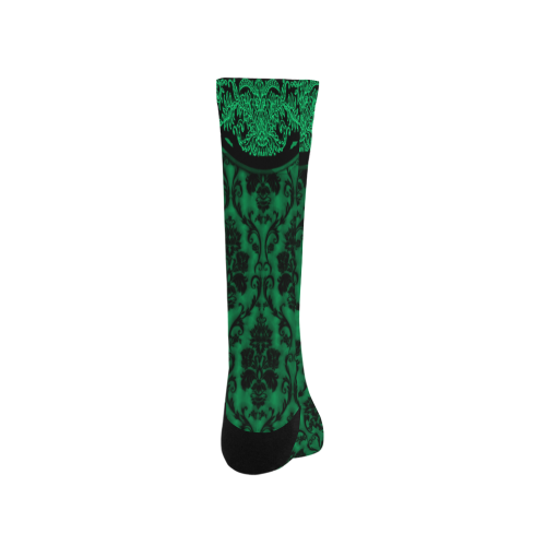 Gothic Victorian Black'n Turquoise Pattern Men's Custom Socks