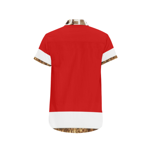 Streak Red Men's All Over Print Short Sleeve Shirt (Model T53)