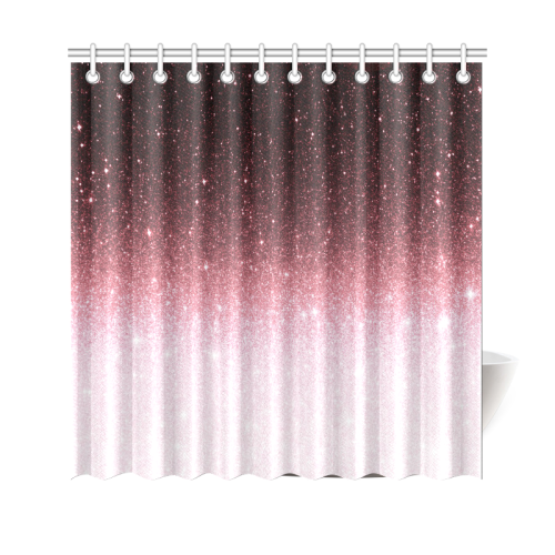 rose gold Glitter gradient Shower Curtain 69"x70"