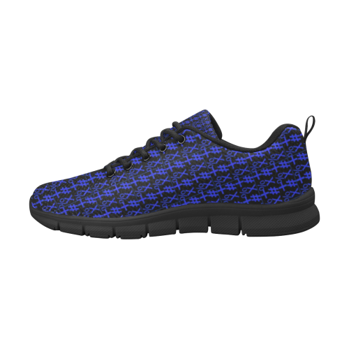 NUMBERS Collection Symbols Royal/Black Men's Breathable Running Shoes (Model 055)