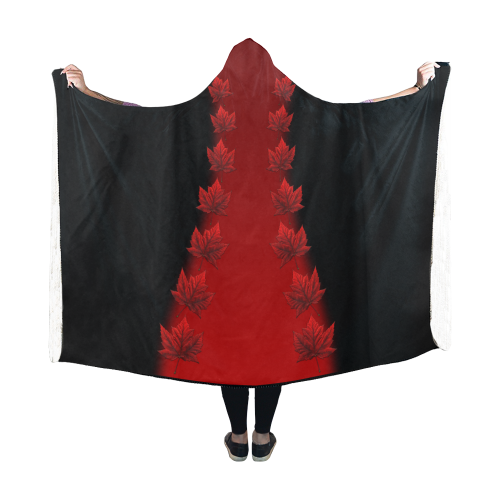 Canada Maple Leaf Blankets Hooded Hooded Blanket 60''x50''