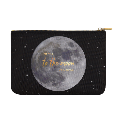 TO THE MOON AND BACK Carry-All Pouch 12.5''x8.5''