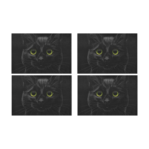 Black Cat Placemat 12’’ x 18’’ (Set of 4)