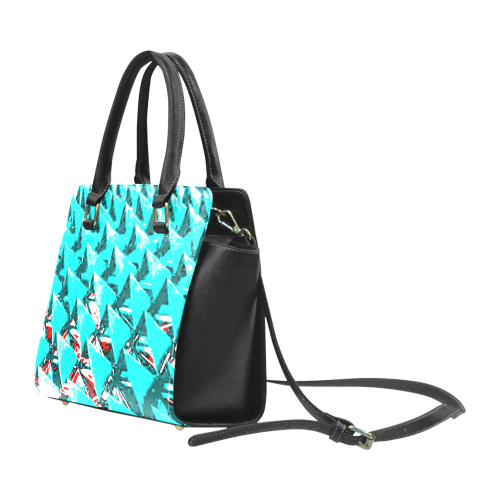 3D Texture Spike Rivet Shoulder Handbag (Model 1645)