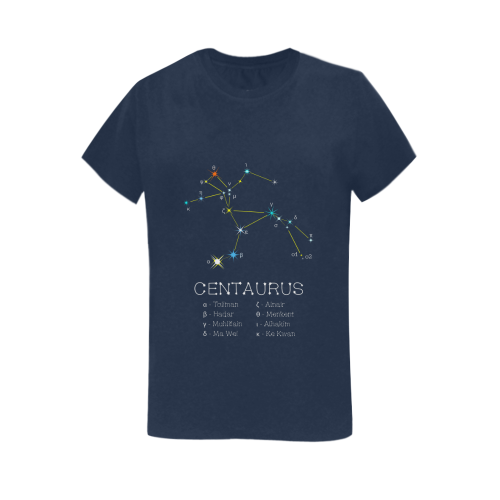 Star constellation Centaurus funny astronomy sky Women's T-Shirt in USA Size (Two Sides Printing)