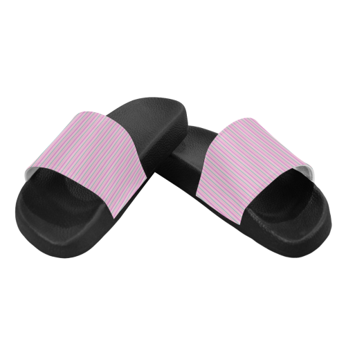 Pink Stripes Vertical Men's Slide Sandals (Model 057)