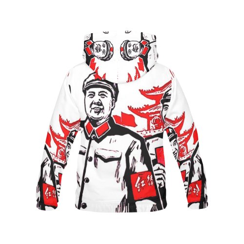 Chairman Mao receiving the Red Guards All Over Print Hoodie for Men/Large Size (USA Size) (Model H13)