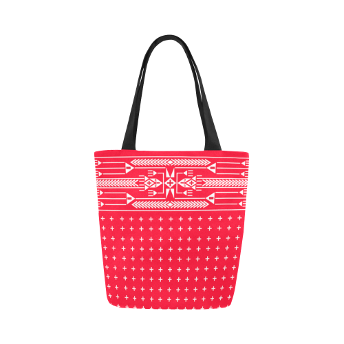 The Path Red Canvas Tote Bag (Model 1657)