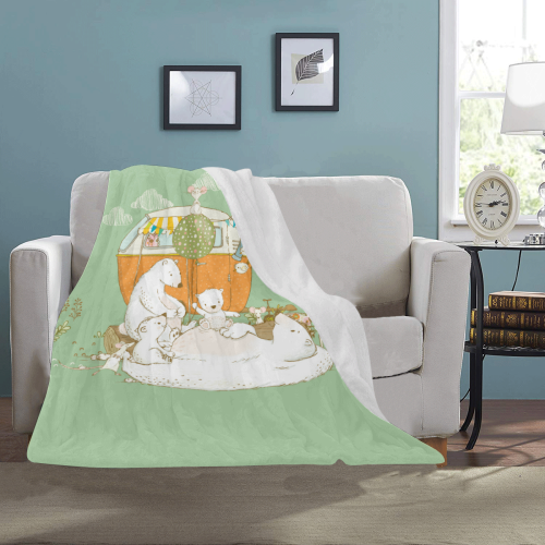 Happy Camping Bears Ultra-Soft Micro Fleece Blanket 40"x50"