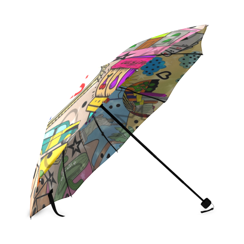 Vegas pop Art by Nico Bielow Foldable Umbrella (Model U01)