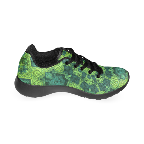Green Theme Mandala Women's Running Shoes/Large Size (Model 020)