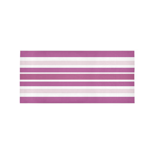 Plum Burgundy Stripes Area Rug 7'x3'3''