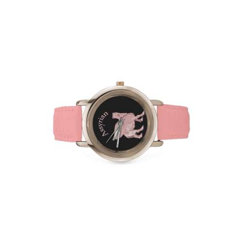 Pink Lamassu Women's Rose Gold Leather Strap Watch(Model 201)
