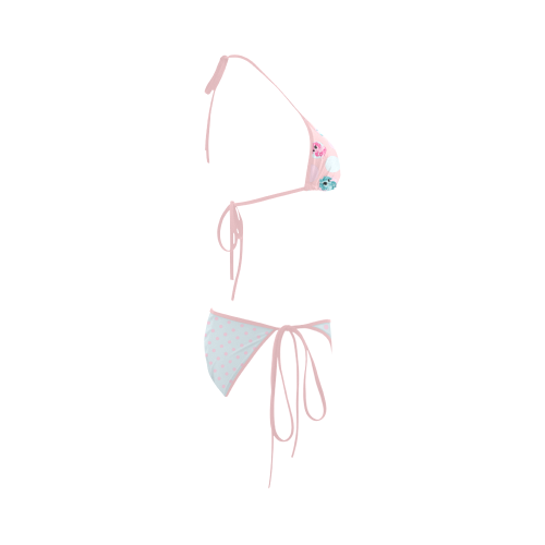 cute pastel pony unicorn rosy pink baby blue Custom Bikini Swimsuit
