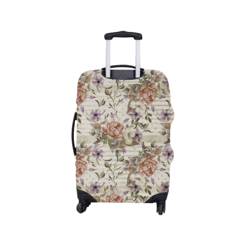 Watercolor Vintage Roses Ribbon Pattern 03 Luggage Cover/Small 18"-21"